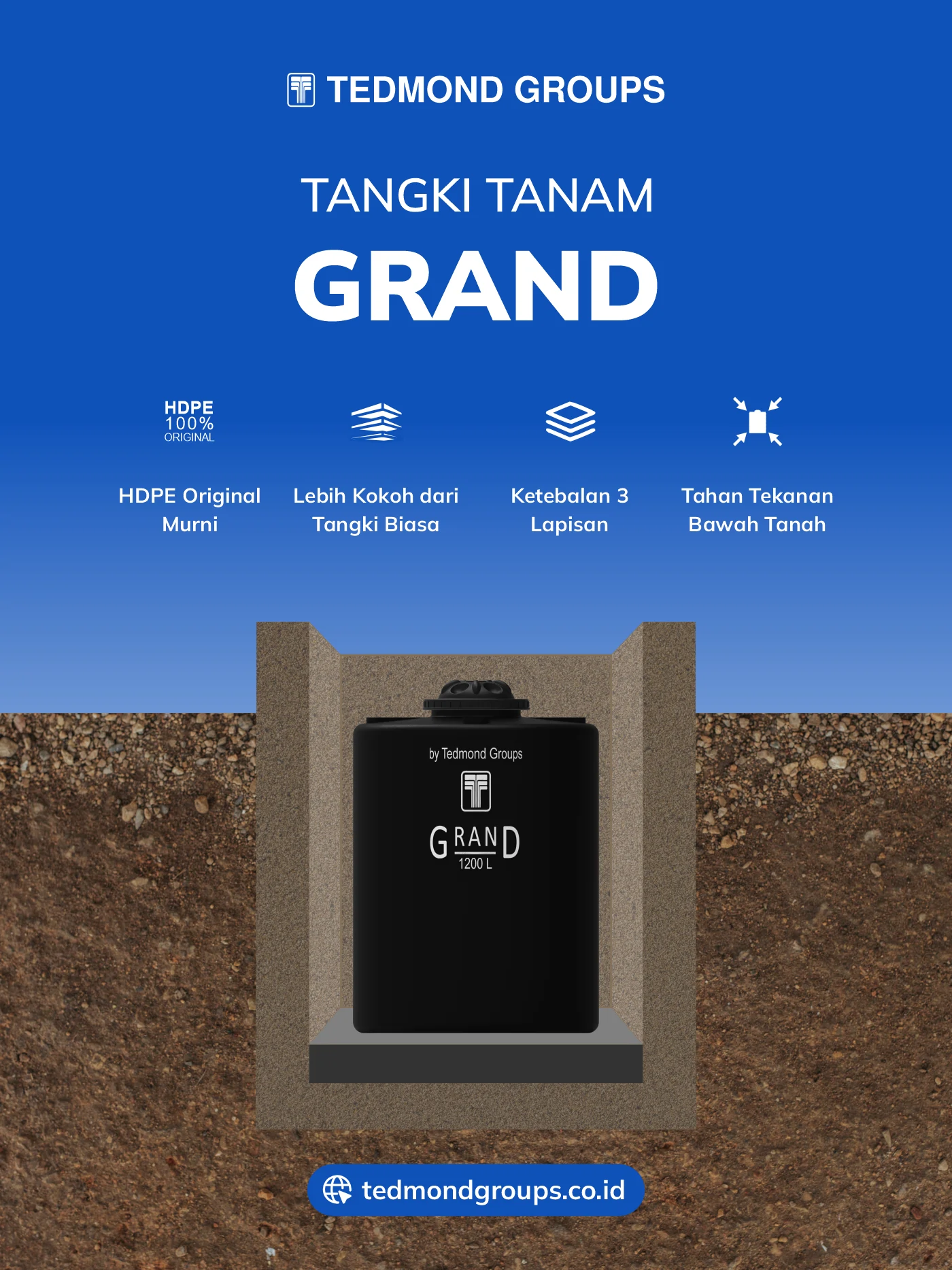 Keunggulan tangki air grand tanam