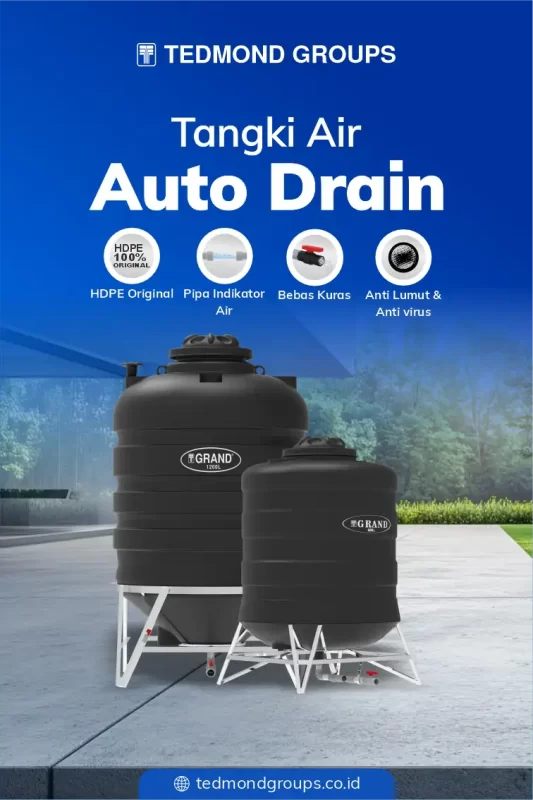 Pakai Tangki Air Auto Drain, Solusi Air Bersih dan Higienis  