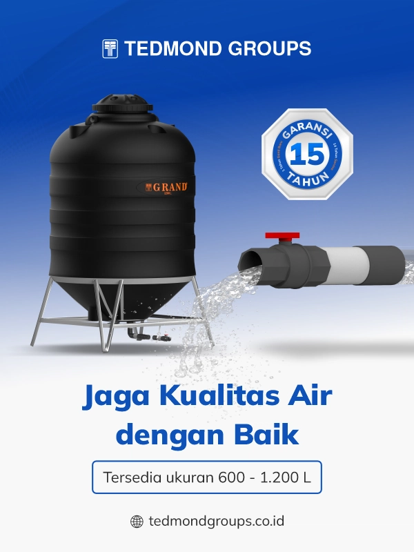 Tangki air auto drain grand, jaga kualitas air dengan baik