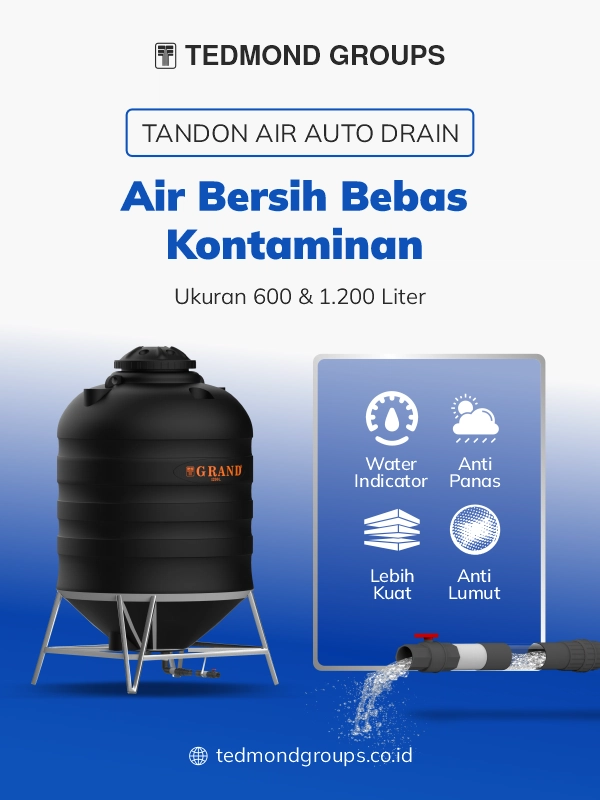 Tangki air auto drain, air bersih bebas kontaminan