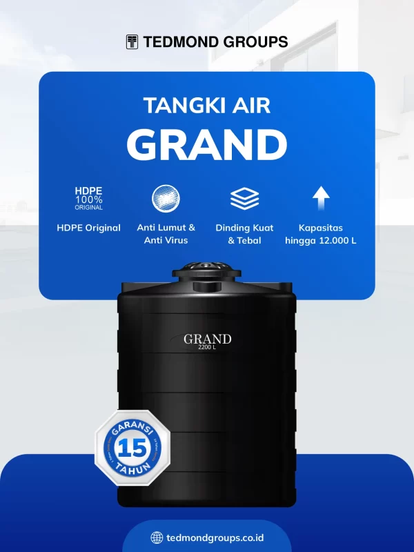 Tangki Air Grand, Solusi Penampungan Air Bersih dari Hasil IPAL