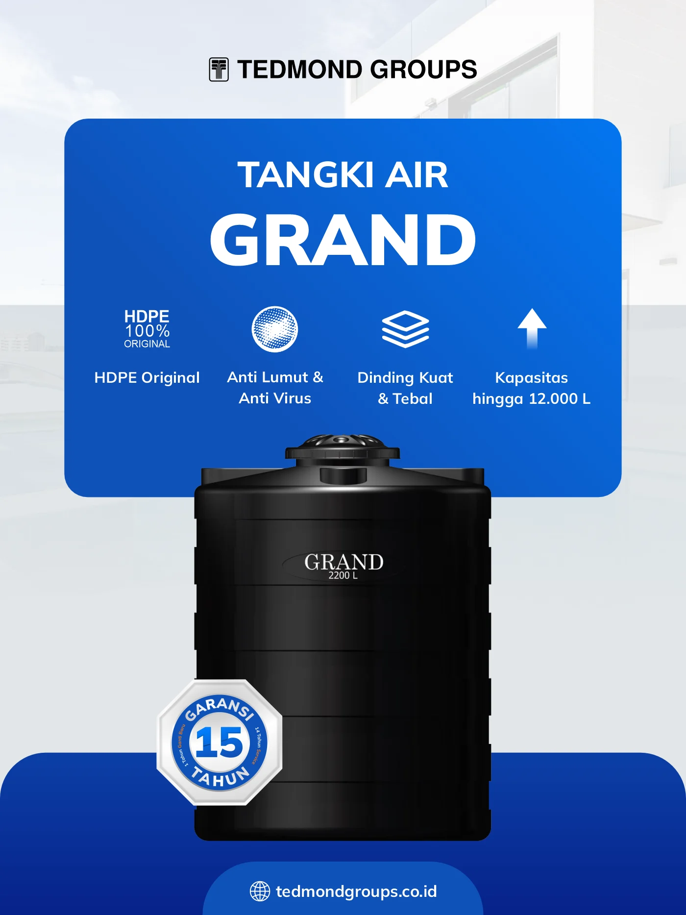 Berbagai kelebihan dari toren air grand