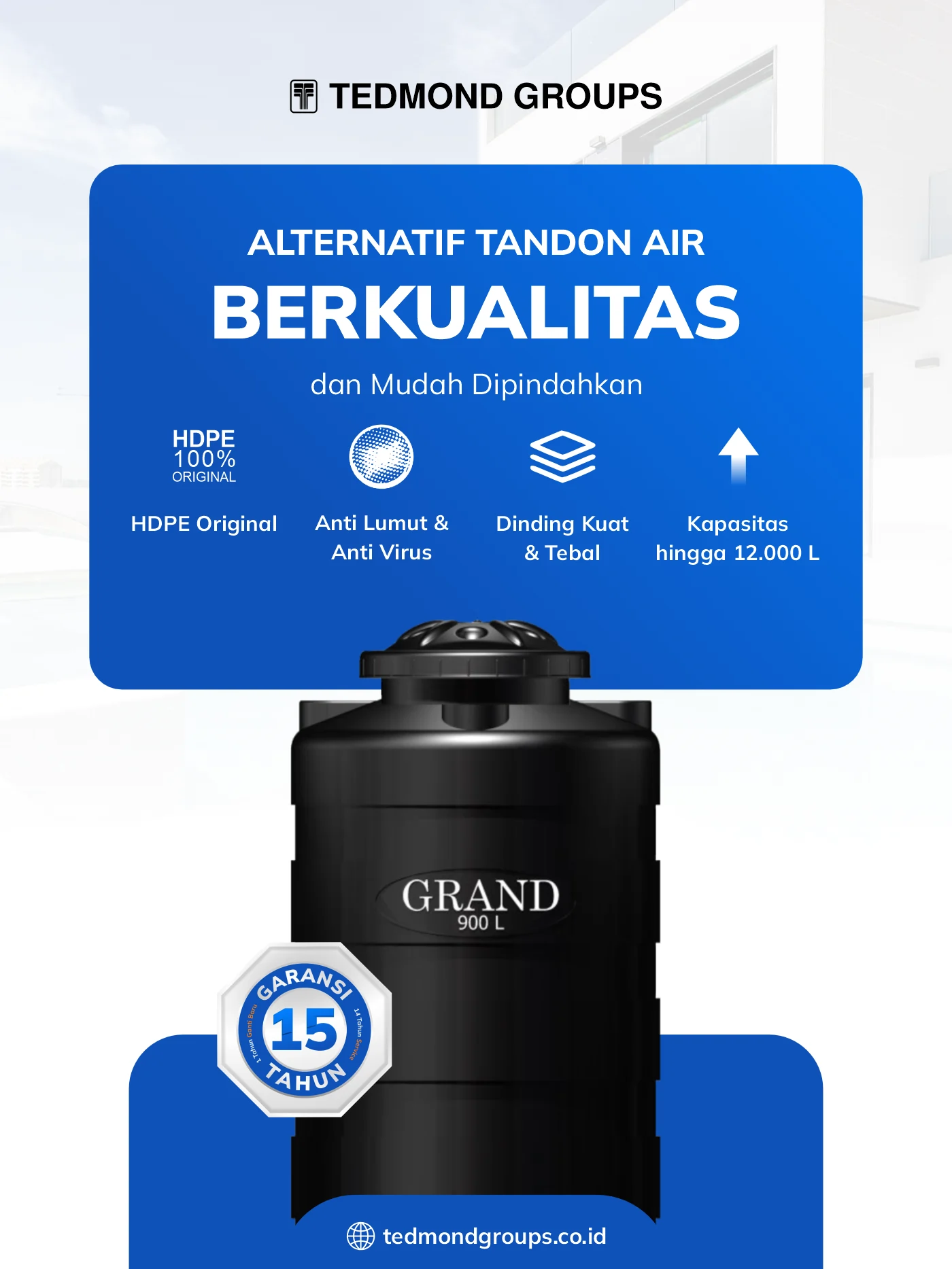 Alternatif tandon air berkualitas dan mudah dipindahkan