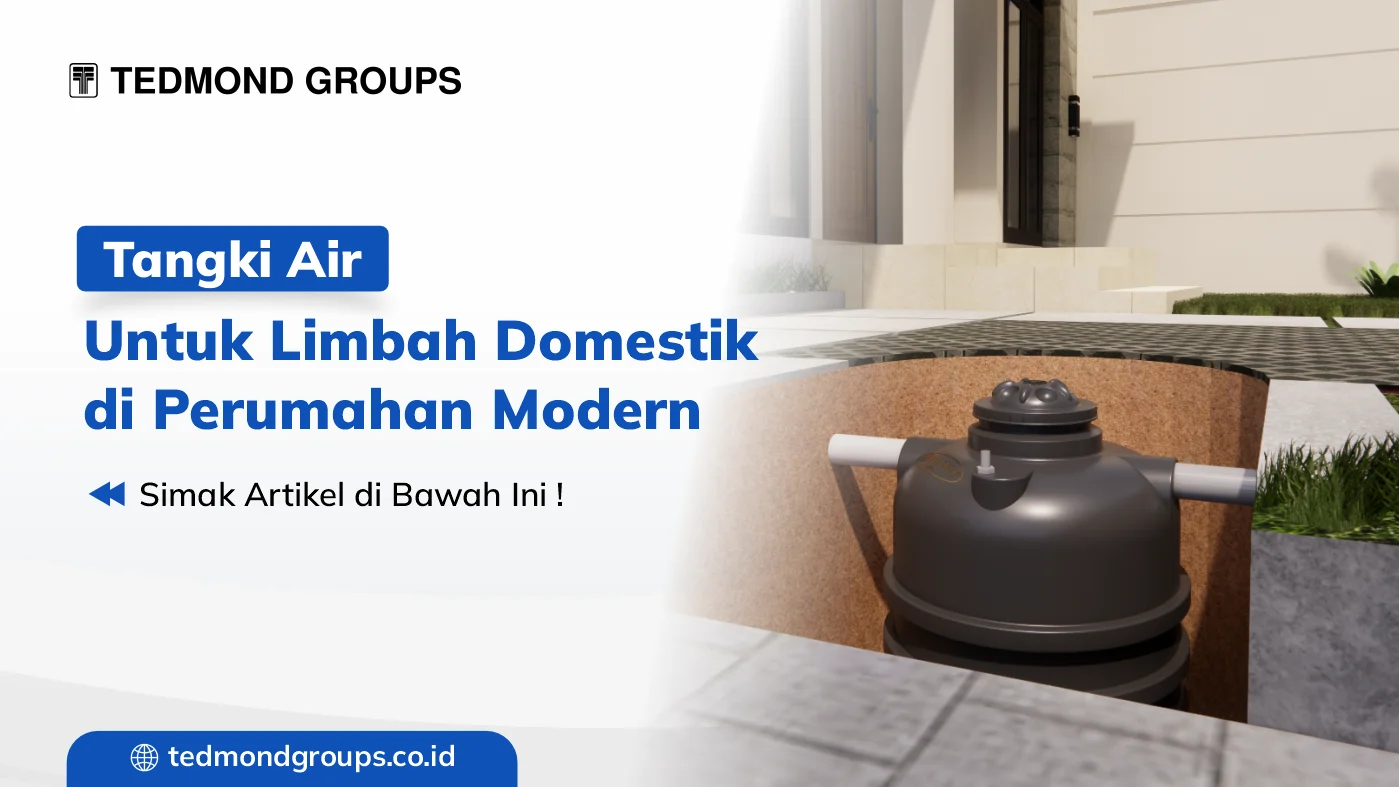 Tangki air untuk limbah domestik di perumahan modern