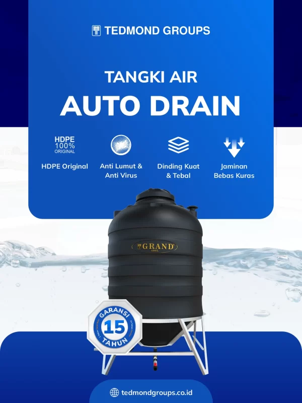 Tangki Air Auto Drain, Solusi Endapan Lumpur dalam Tangki