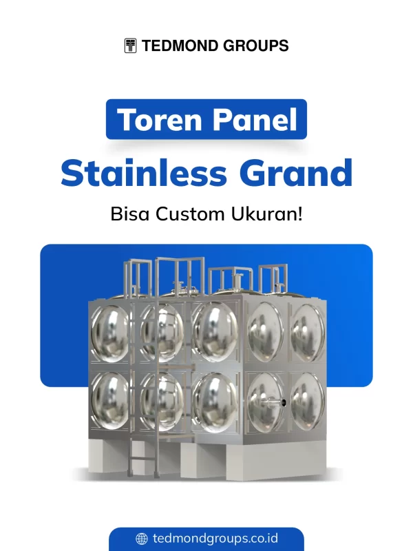 Toren Panel Stainless Grand, Bisa Custom Ukuran