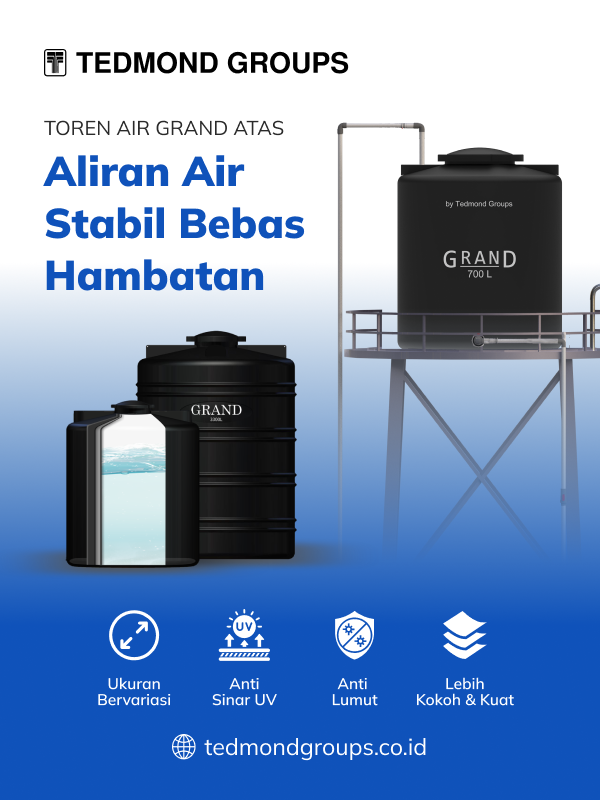 Toren air grand atas, aliran air stabil bebas hambatan