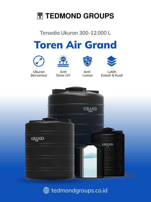 Toren Air Grand, Bersertifkat SNI dan Food GradeToren Air Grand, Bersertifkat SNI dan Food Grade