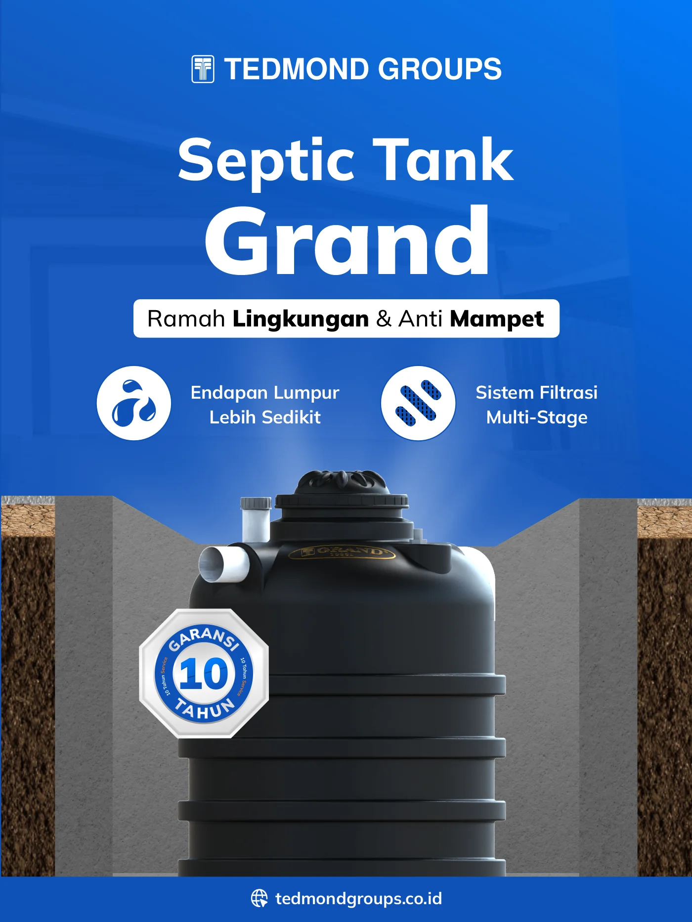 Septic tank grand, bantu optimalkan sistem ipal