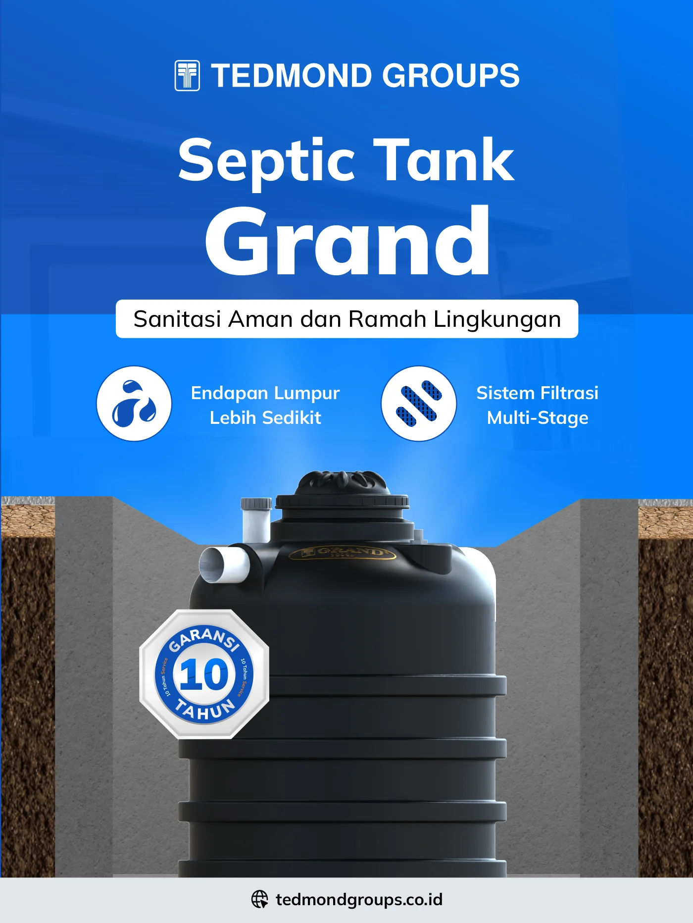 Septic tank grand, sanitasi aman dan ramah lingkungan