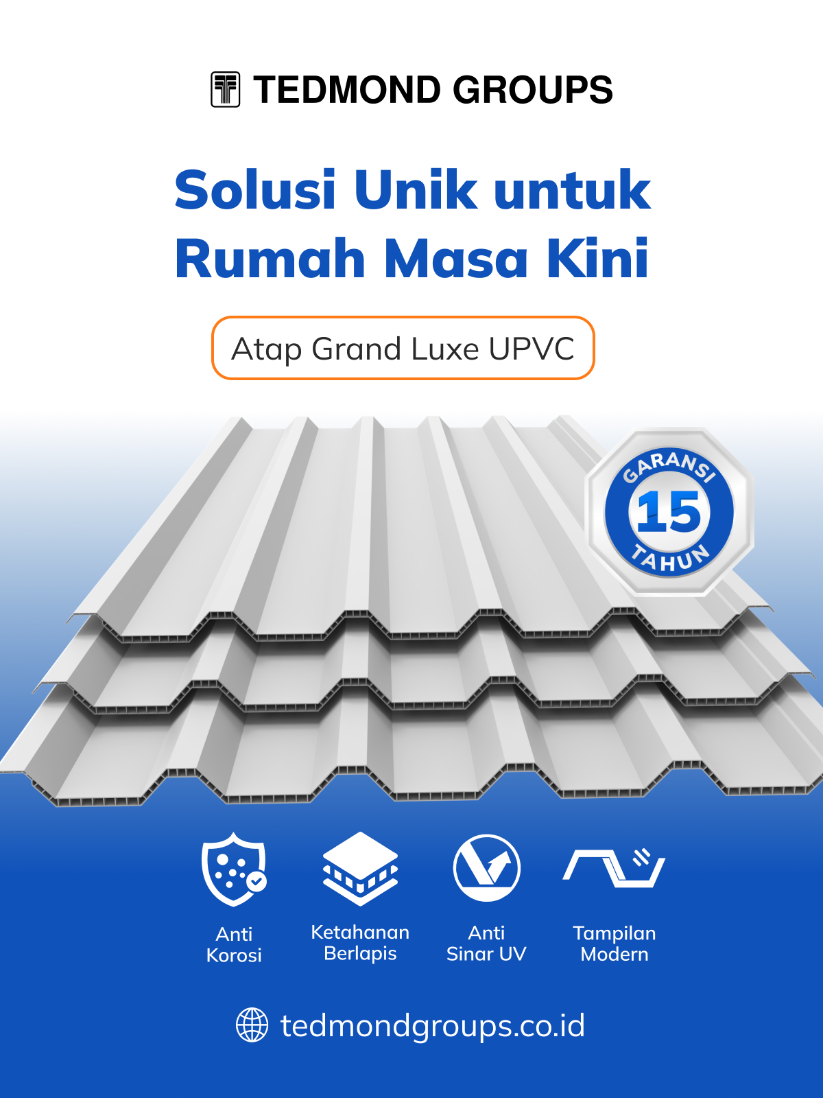 Atap grand luxe upvc, solusi unik untuk rumah masa kini