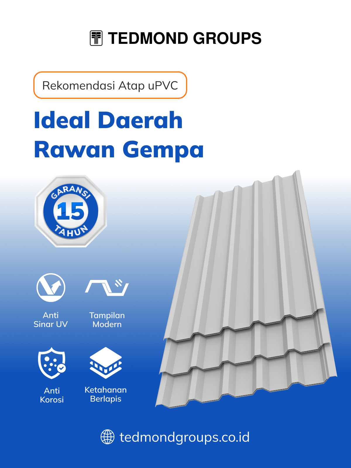 Rekomendasi atap upvc ideal daerah rawan gempa