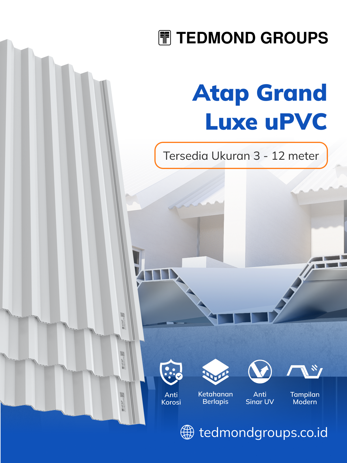 Atap Grand Luxe uPVC, Cocok untuk Segala Desain Rumah