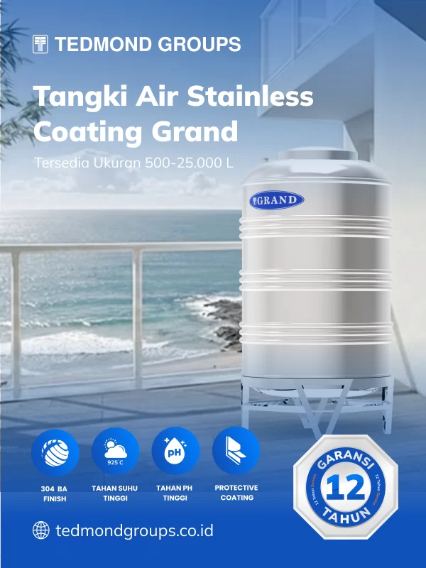 Tangki Air Stainless Coating Grand
