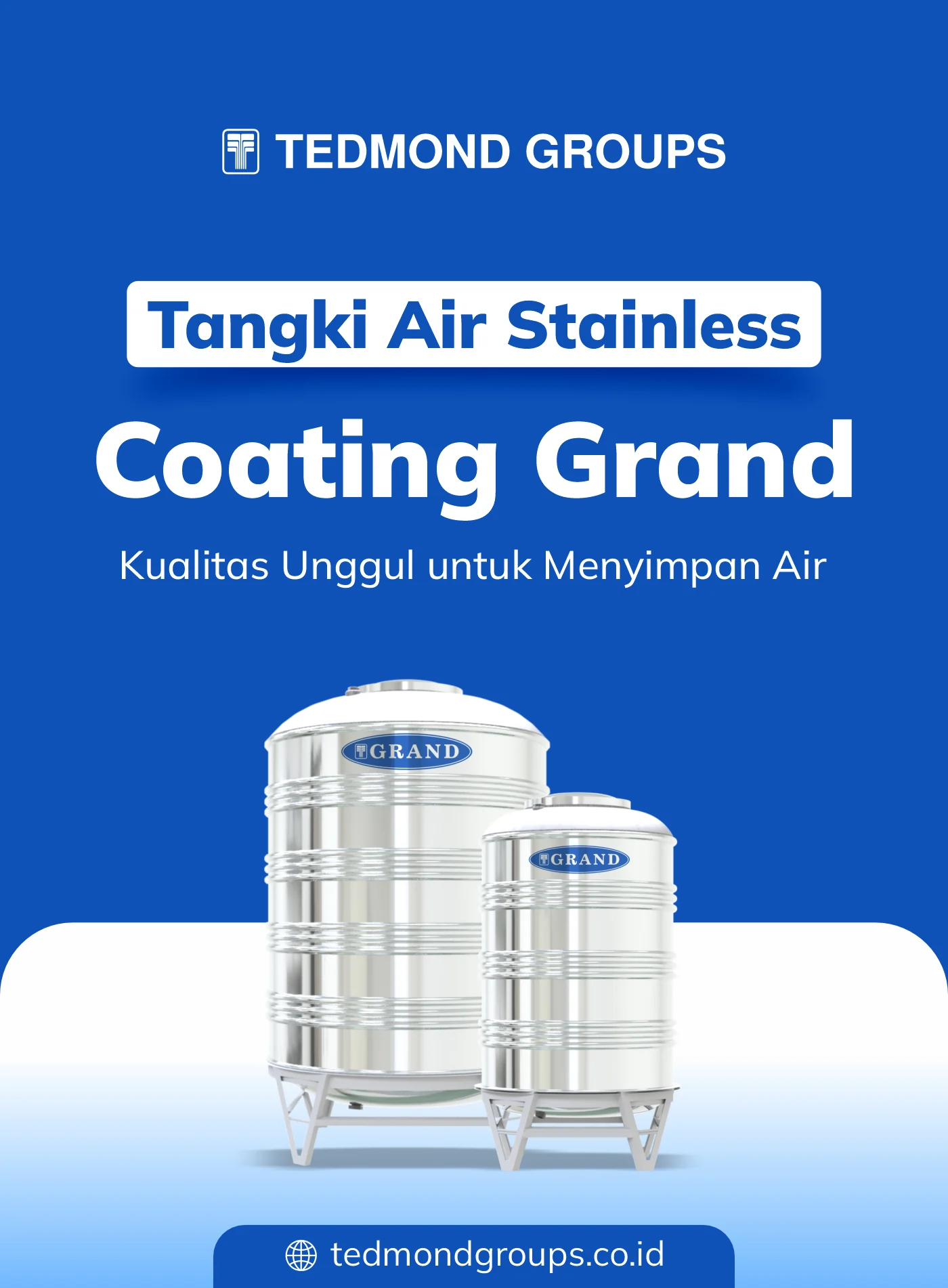 Tangki Air Stainless Coating Grand, Kualitas Unggul untuk Menyimpan Air