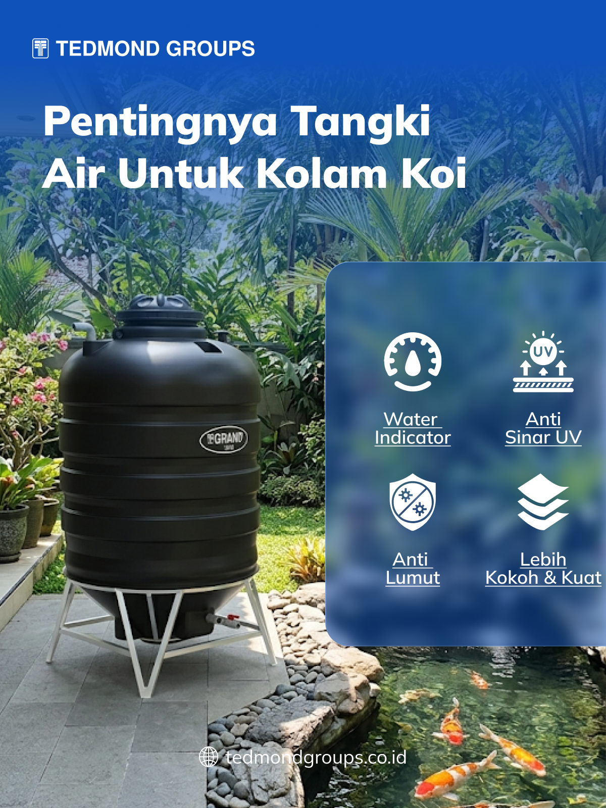 Pentingnya Tangki Air untuk Kolam Koi