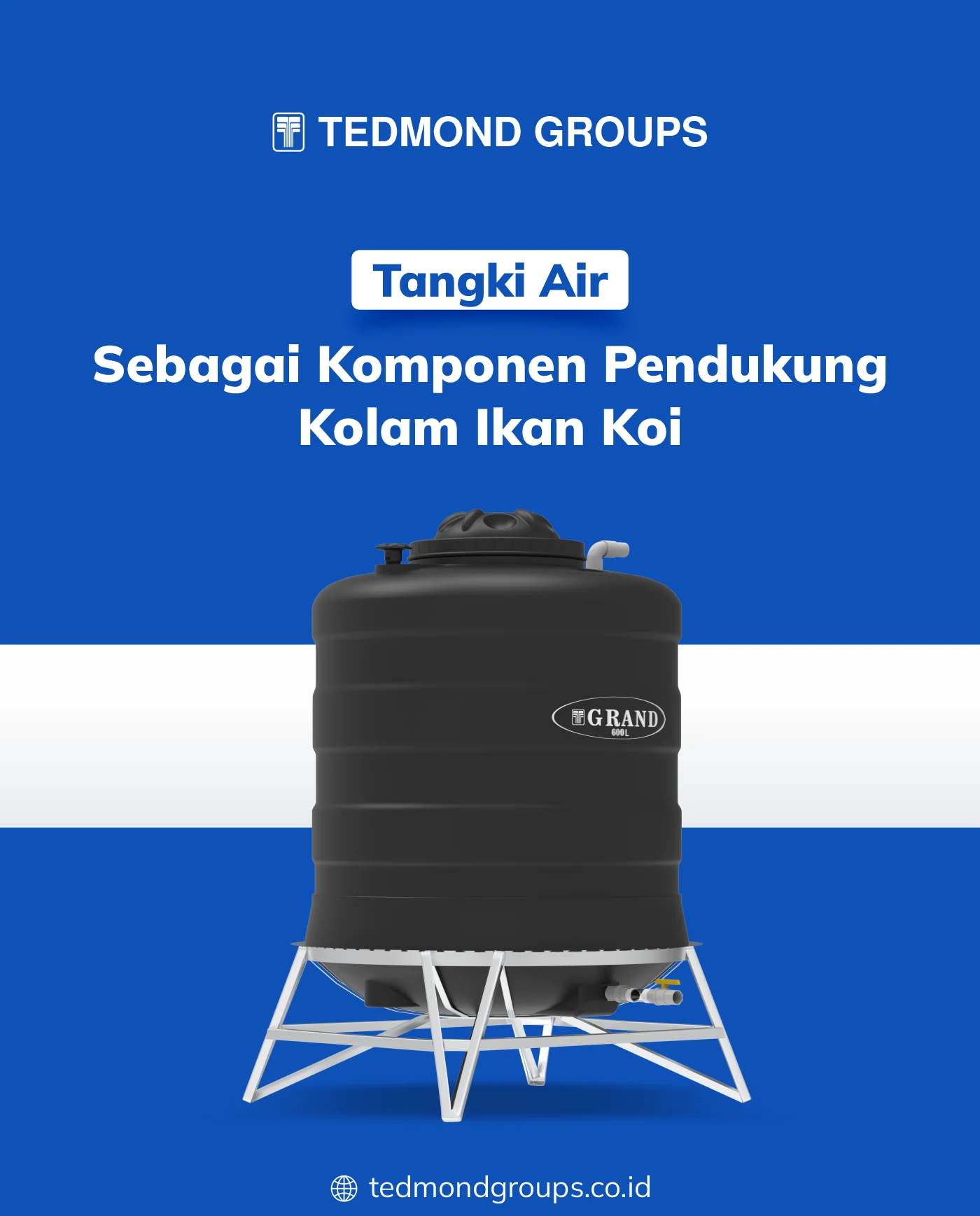 Tangki Air Sebagai Komponen Pendukung Kolam Ikan Koi