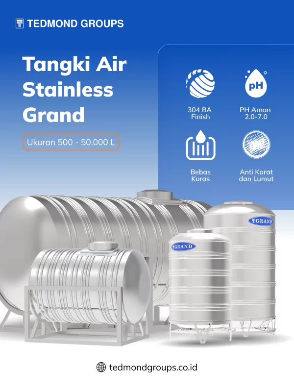 Solusi Penyimpanan Air Lebih Higienis dengan Tangki Air Stainless Grand