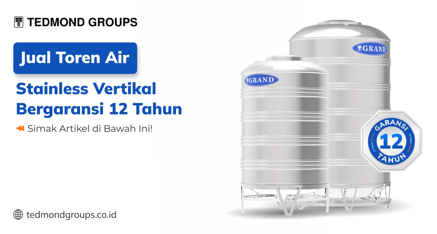 Jual Toren Air Stainless Vertikal Bergaransi 12 tahun