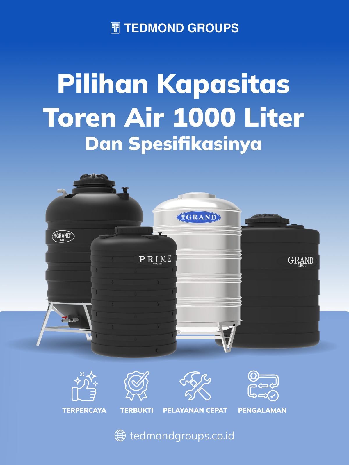 Pilihan Kapasitas Toren Air 1000 Liter dan Spesifikasinya