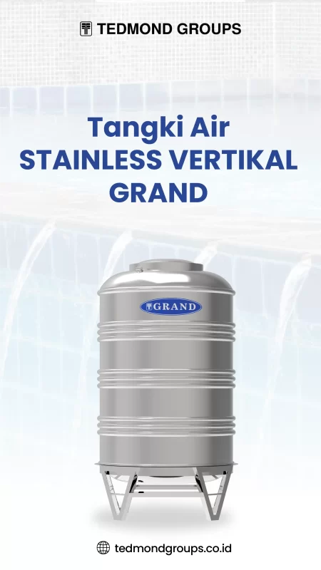 Tangki Air Stainless Vertikal Grand 1500 Liter