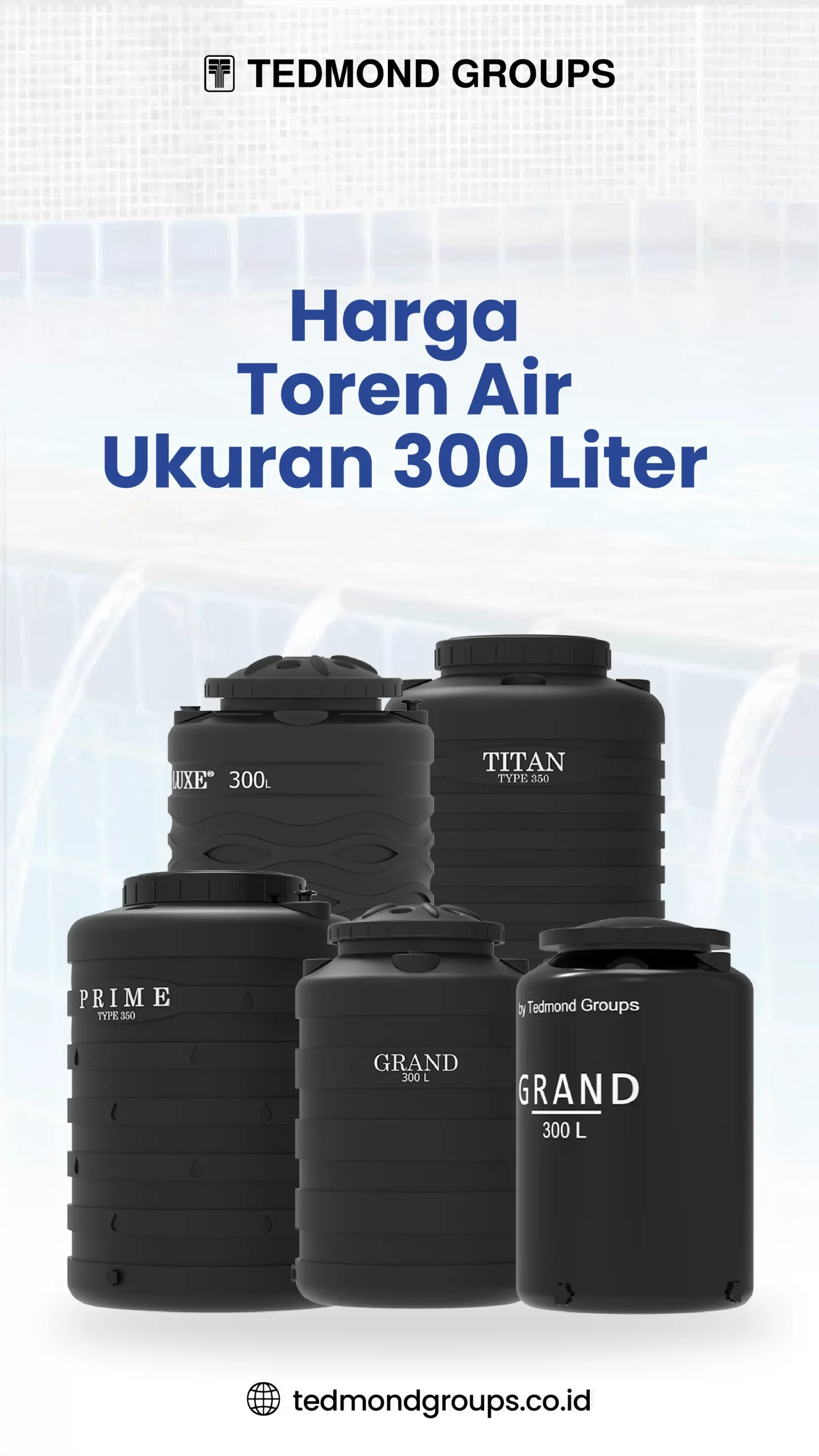 Harga Toren Air Ukuran 300 Liter