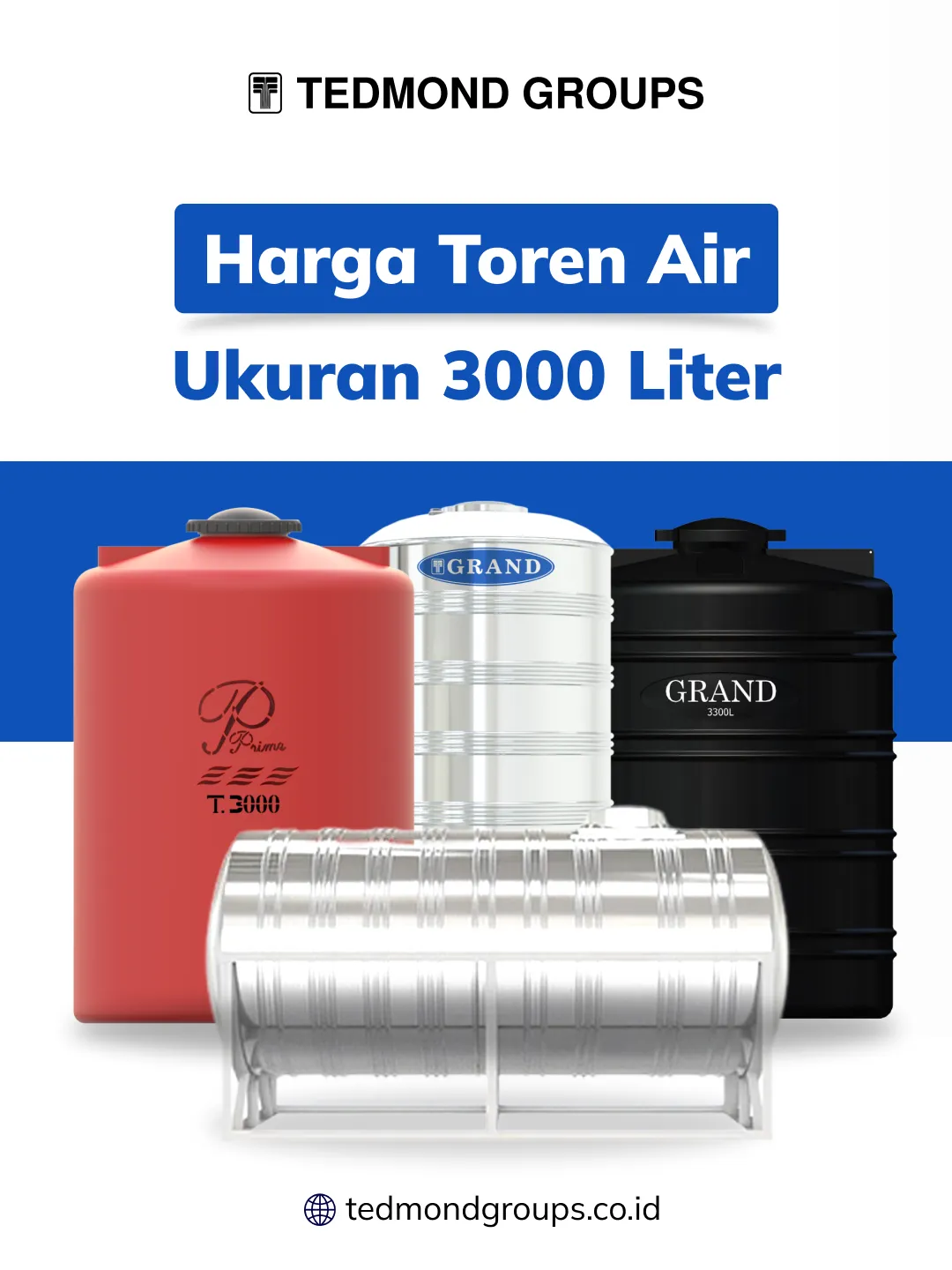Harga Toren Air Ukuran 3000 Liter