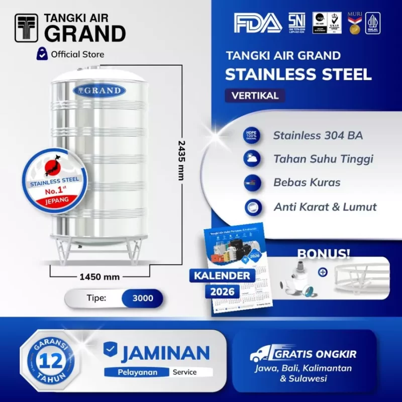 Stainless Steel Vertikal Grand - 2600