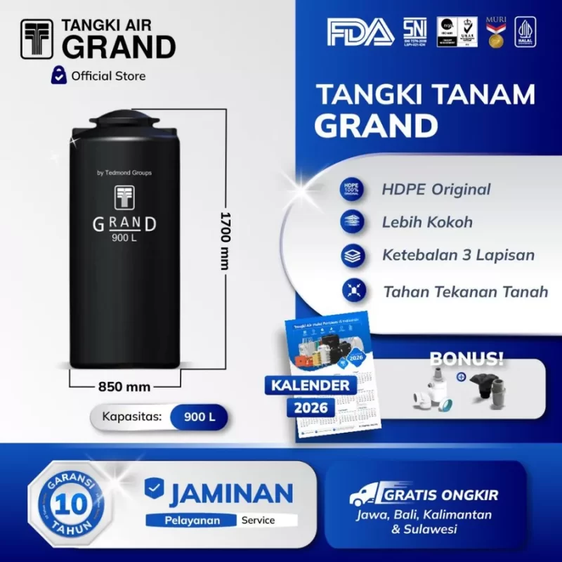 Tangki Toren Tandon Tanam Grand - 900 Liter