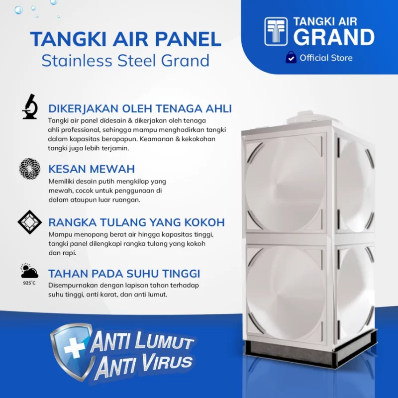 Tangki Toren Tandon Stainless Steel Panel Grand - keunggulan 2