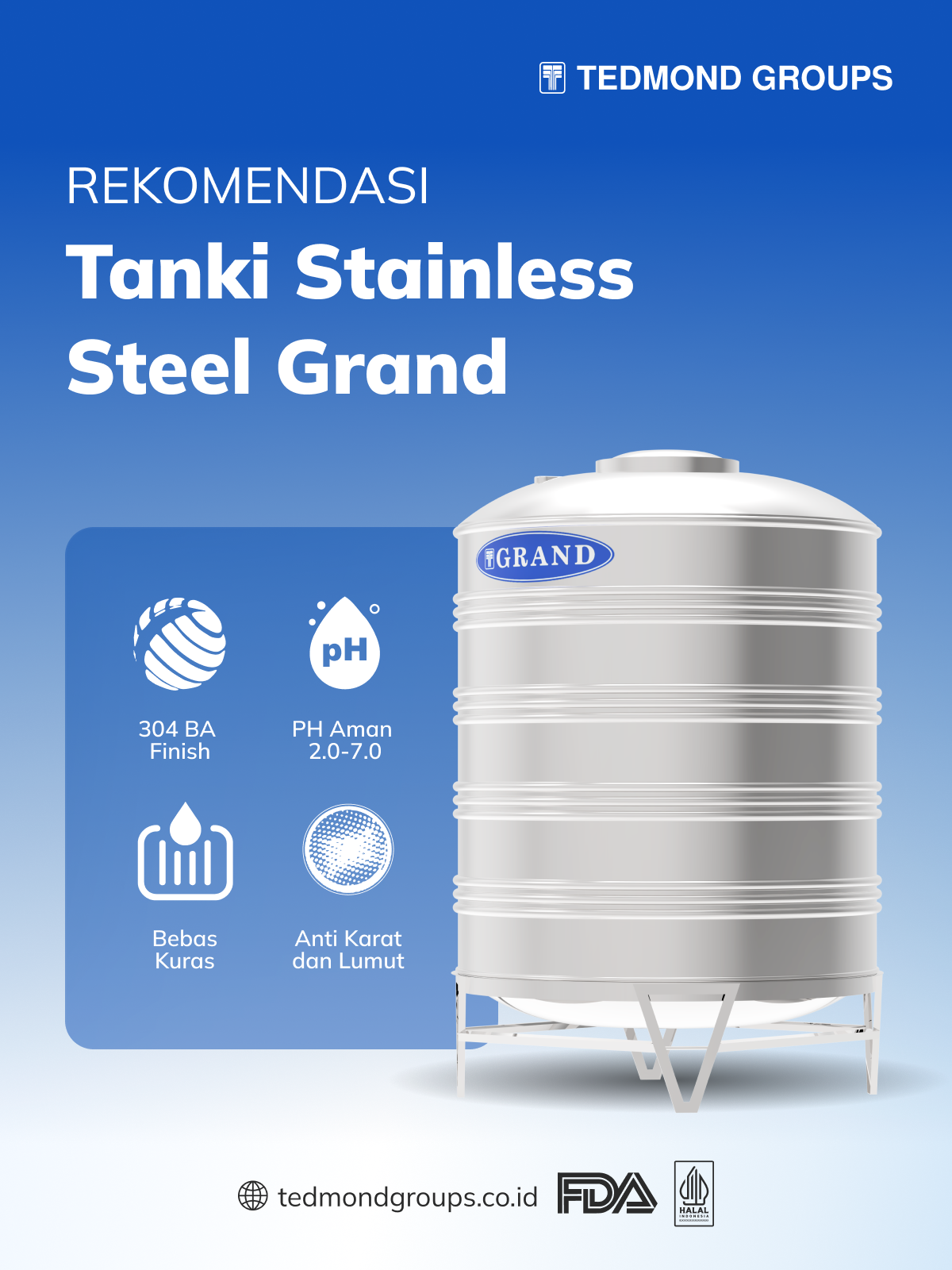 Rekomendasi Tanki Stainless Steel Grand