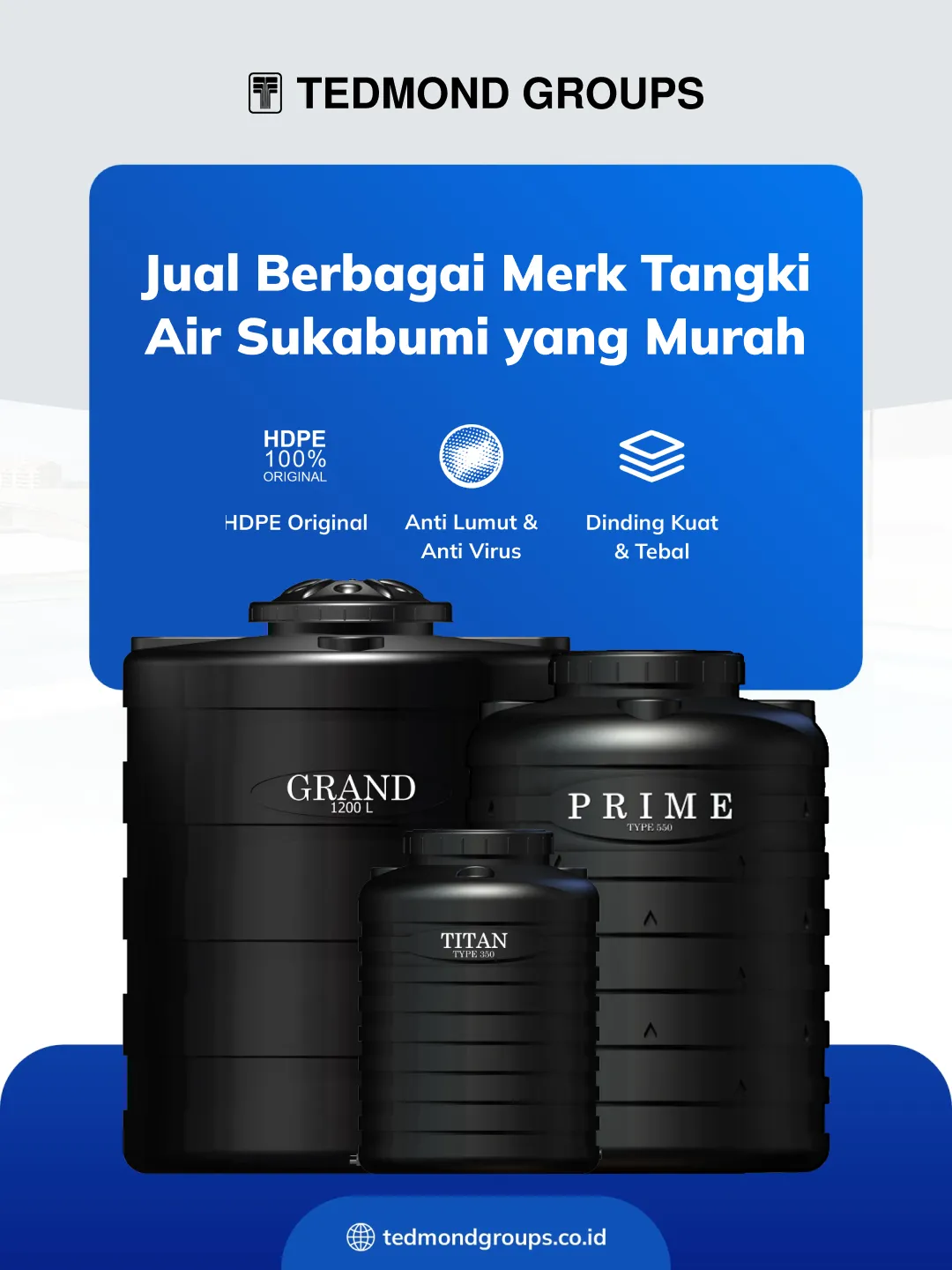 Jual Berbagai Merk Tangki Air Sukabumi yang Murah