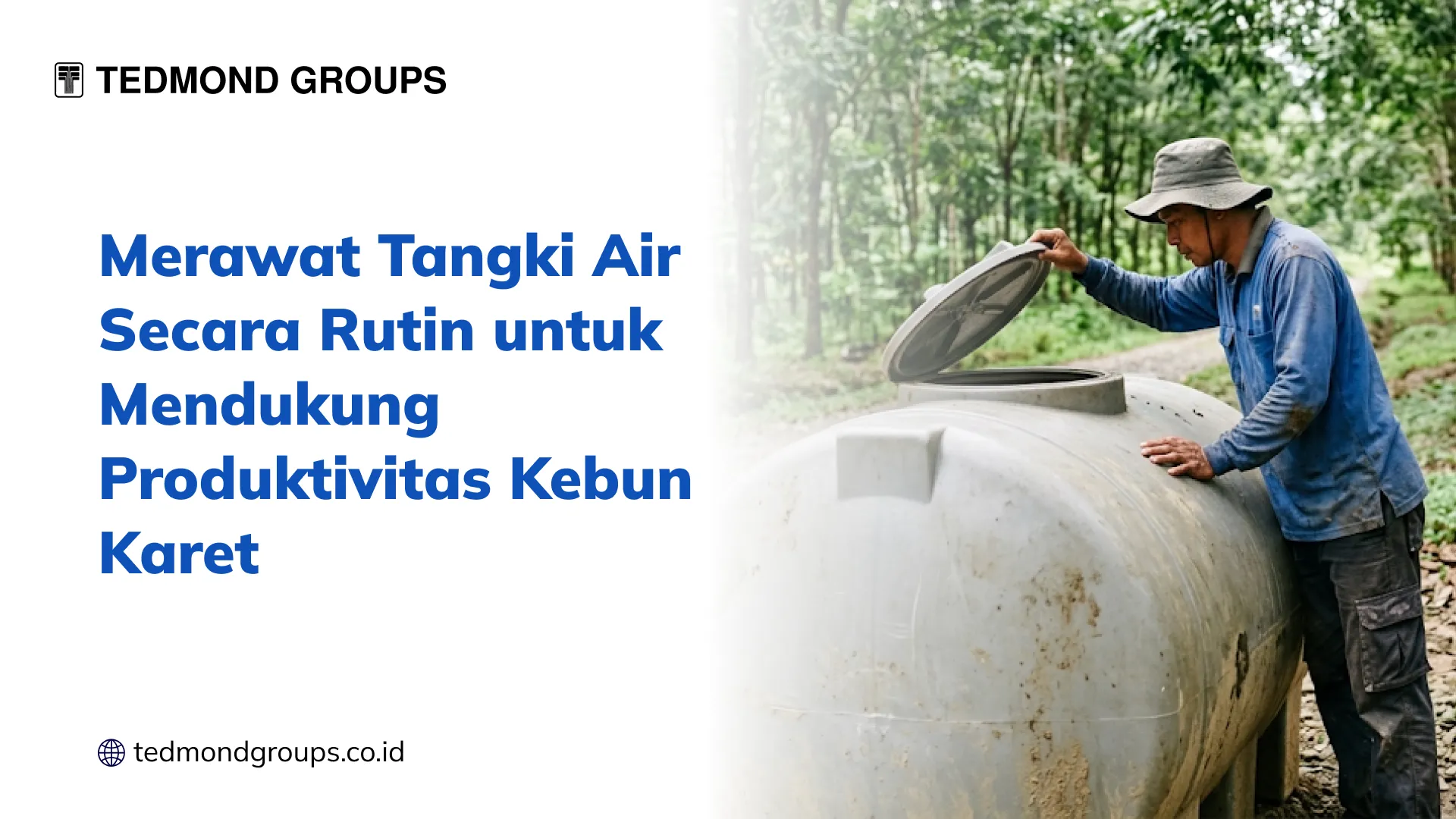 Merawat Tangki Air Secara Rutin untuk Mendukung Produktivitas Kebun Karet