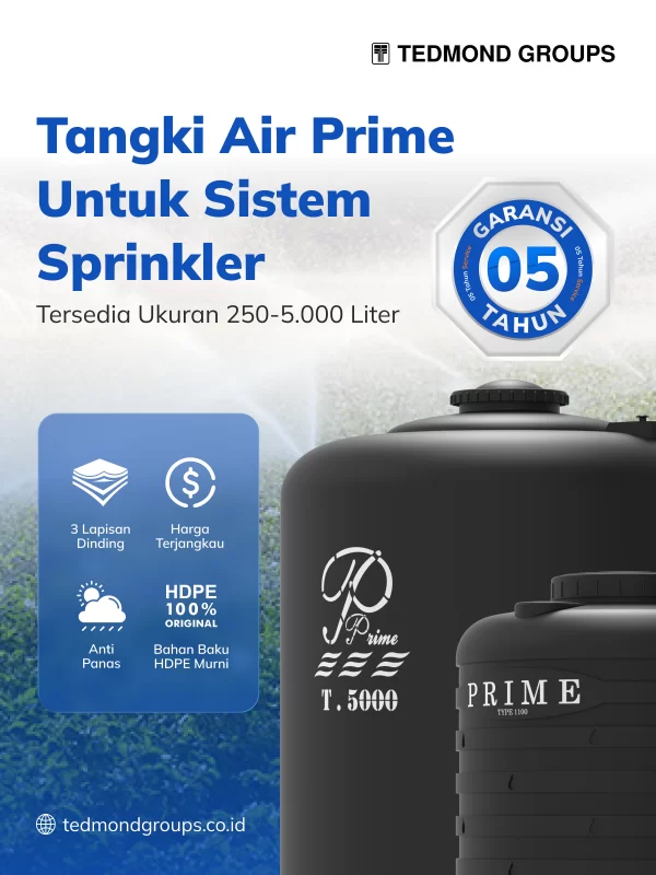 Rekomendasi Tangki Air Prime untuk Sistem Sprinkler
