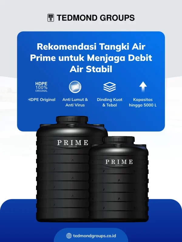 Rekomendasi Tangki Air Prime untuk Menjaga Debit Air Stabil