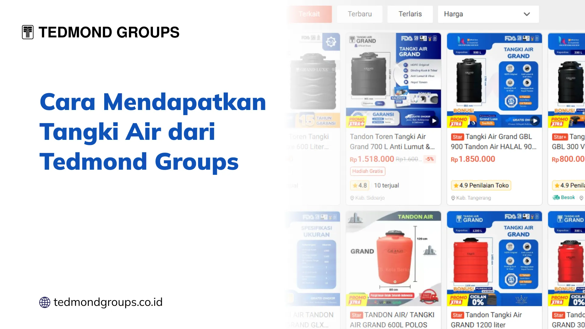 Cara Mendapatkan Tangki Air dari Tedmond Groups