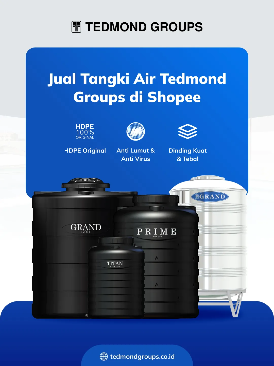 Jual Tangki Air Tedmond Groups di Shopee