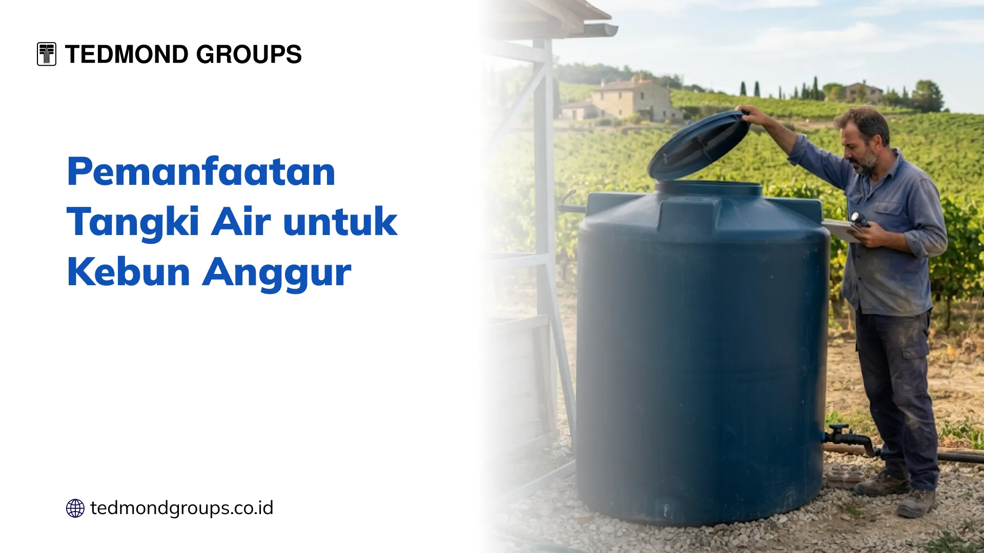 Pemanfaatan Tangki Air untuk Kebun Anggur