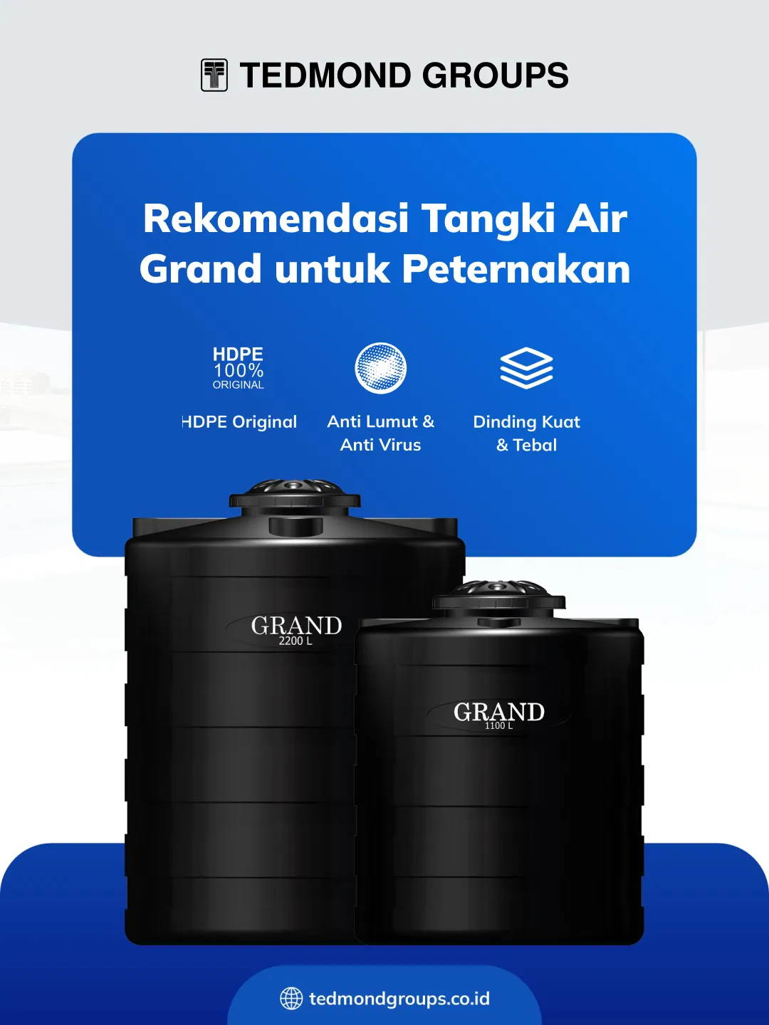 Rekomendasi Tangki Air Grand untuk Peternakan