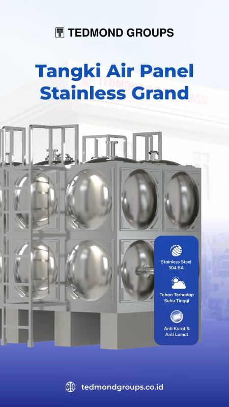 Tangki Air Panel Stainless Grand untuk Area Industri