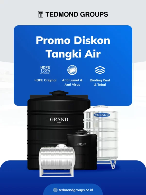Dapatkan Promo Diskon Tangki Air dari Tedmond Groups