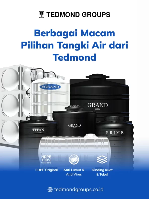 Berbagai Macam Pilihan Tangki Air dari Tedmond