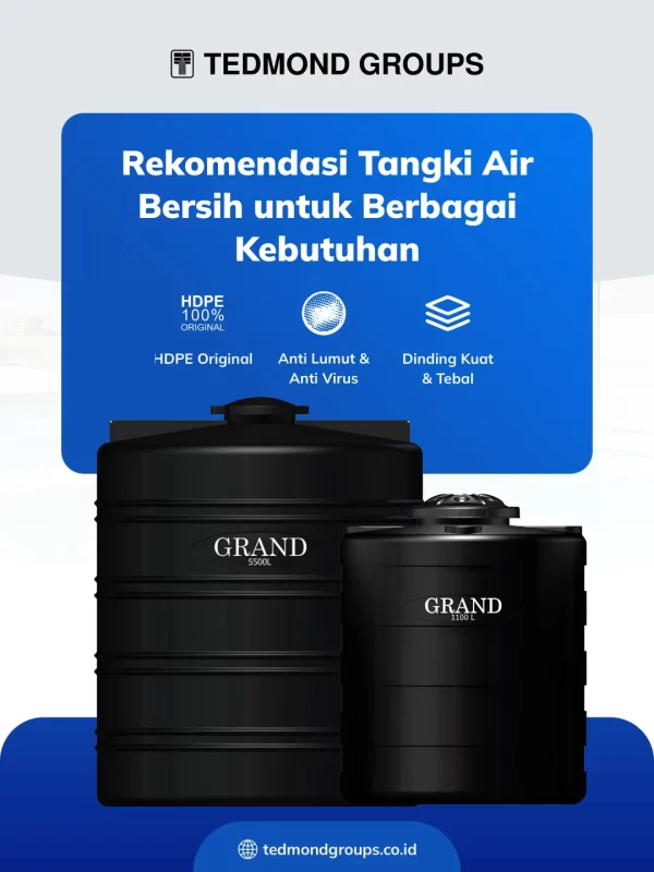 Rekomendasi Tangki Air Bersih untuk Berbagai Kebutuhan