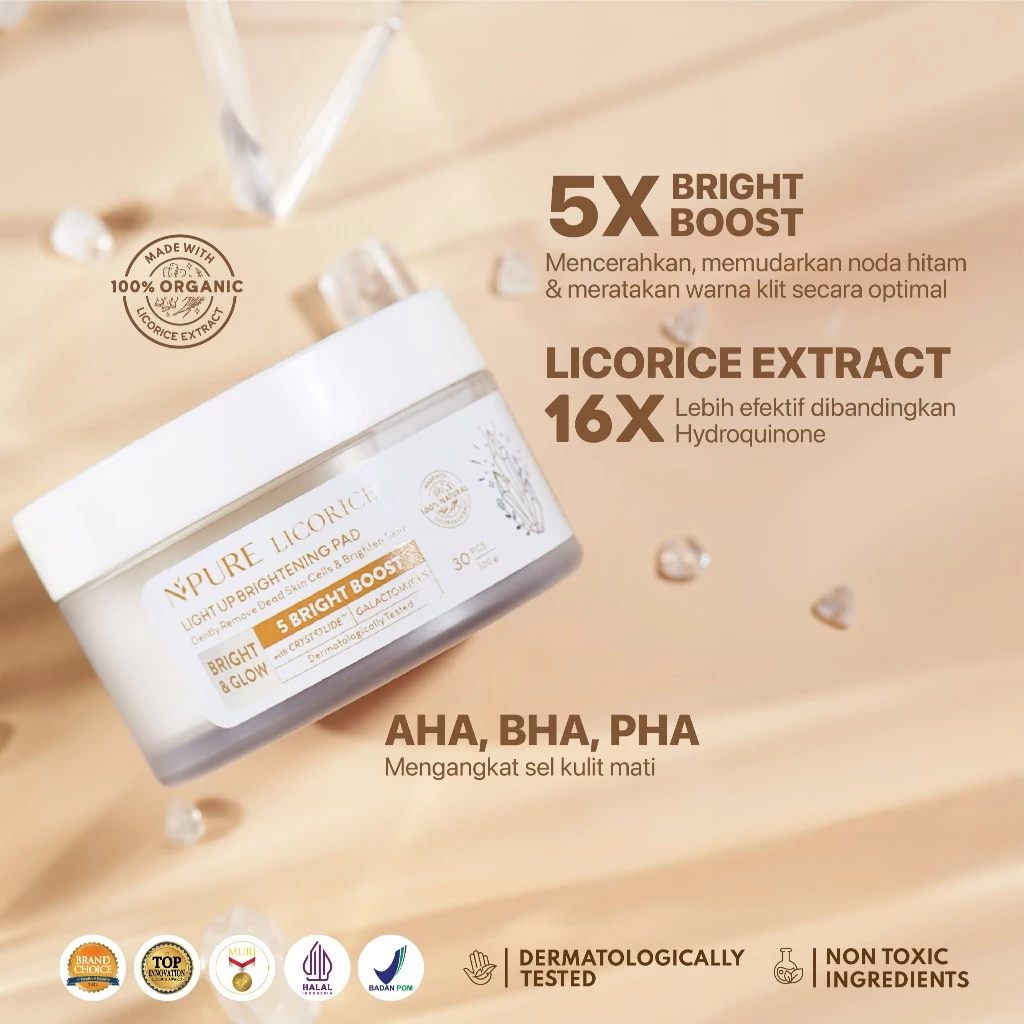NPURE Licorice Light Up Brightening Pad