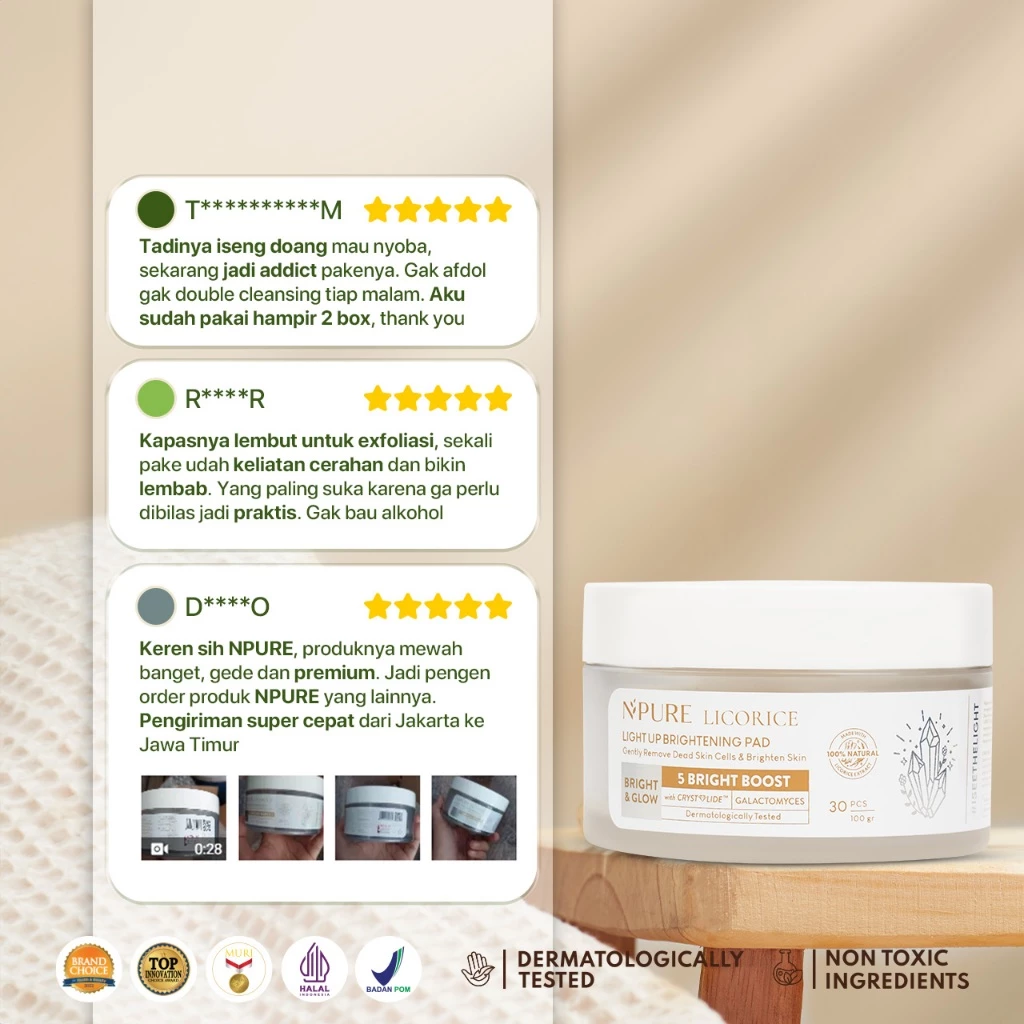NPURE Licorice Light Up Brightening Pad 4