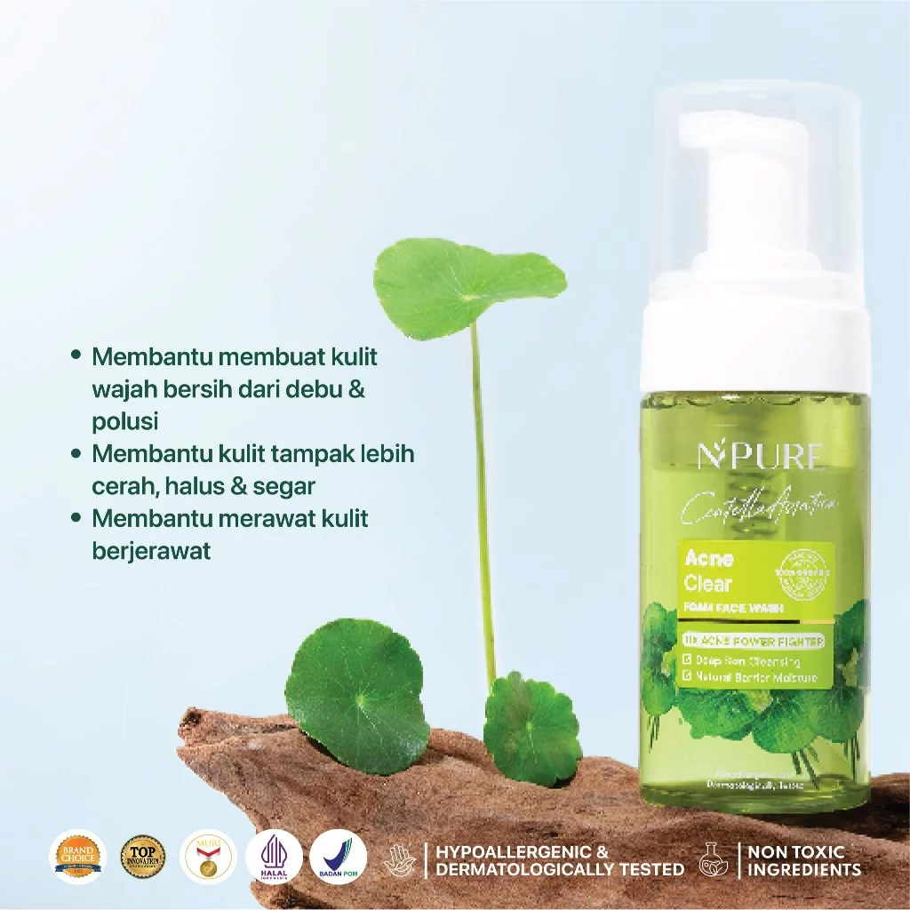 Facial Wash Anti Jerawat Non SLS | NPURE Cica Cleanser 2