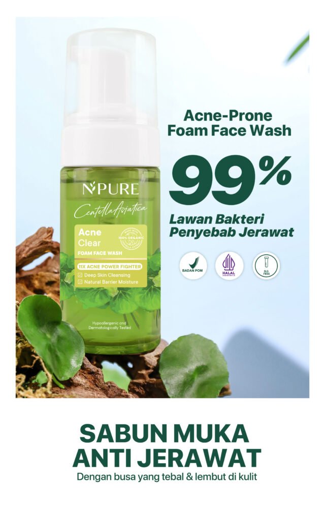 Facial wash Cica NPURE untuk kulit berjerawat