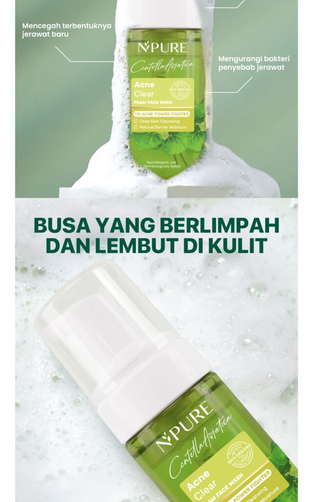 Facial wash Cica NPURE untuk kulit berjerawat