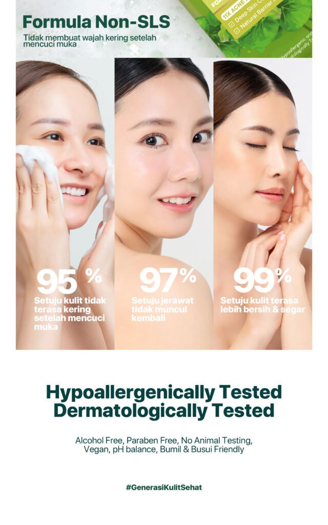 Facial wash Cica NPURE untuk kulit berjerawat