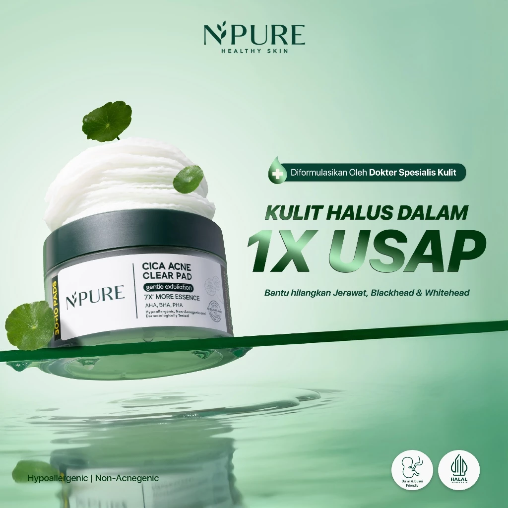 NPURE Gentle Exfoliation Pad Acne Clear Pad Cica 40 Pads